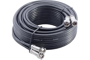 MAST DIGITAL YCAB03K/1 Smedz 5 m Twin Satellite Shotgun Coax Cable Extension Kit with Premium Fitted Compression F Connectors for Sky Q, Sky HD, Sky+ and Freesat - Black