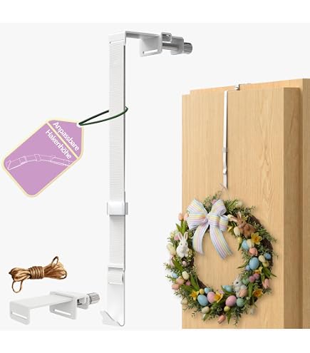 Ganci Per Ghirlande Trasparenti 30,5 Cm - Confezione Da 3: Antigraffio Per Porta D'Ingresso, Adatti A Porte Spesse Fino A 4,6 Cm, Regge 4,5 Kg