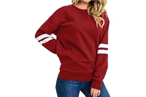 Neitooh Sweatshirt Damen Rundhals Sweatshirt Damen Baumwolle Pullover Damen Langarmshirt Casual Oberteile Tops