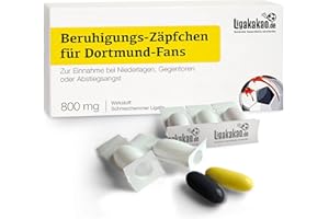 LIGAKAKAO Beruhigungs-Zäpfchen® für DORTMUND Fans | Lakritz-Zäpfchen für DORTMUND Fans zur Einnahme bei Niederlagen, Gegentoren & Abstiegsangst | Mehr verrückte Männer Geschenk Fanartikel über „Farbe“