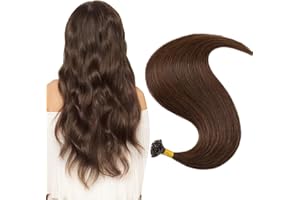 UK FASHION SHOP UK-Fashion-Shop Extension Capelli Veri Cheratine 50 Ciocche, Naturali Remy Umani Extensions 50 Grammo 35cm, marrone cioccolato #04