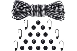 BYZANDQI Lina gumowa 4 mm 5 m, bardzo elastyczna linka ekspanderowa, sznurek gumowy, DIY z hakami, kulkami, akcesoria, linka do plandek, sznurek gumowy, linka napinająca, gumowa taśma