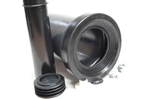 Haas - Wall WC-Anschlusssets - 180 mm Länge - mit Lippendichtung DN 90/110, weiße Kappen