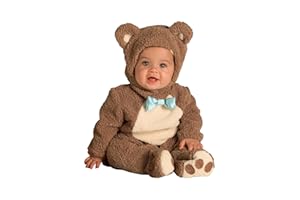 RUBIE'S Rubies Déguisement d'ours pour bébé avec Bonnet, Taille 1-2 Ans, Officiel, Carnaval, Anniversaire, fête, Halloween