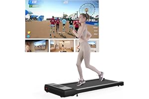 ‎SUPERUN Superun Walking Pad max 159 KG/136 KG, Laufband für Zuhause mit Trainingseinheit, Leise Laufband Schreibtisch mit App und Multiplayer-Rennstrecke