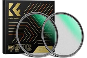 K&F Concept Nano-X Serie Black-Mist 1/4 i 1/8, 77 mm Black Promist, Zestaw Filtrów z Efektami, Black Diffusion