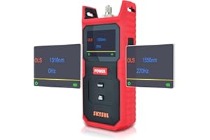 SKYSHL 1310nm 1550nm Optical Fibre Optique Light Source Lumineuse SM Source de Lumière Optique Tenue dans la Main de Fiber avec SC FC St LC Adaptateur et Écran Couleur(SS100S)