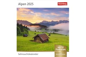 Alpen Sehnsuchtskalender 2025 - Wochenkalender mit 53 Postkarten: 53 Postkarten in einem Fotokalender für Bergfreunde. Beeindruckende Panoramen in ... zum Aufstellen (Sehnsuchtskalender Harenberg)