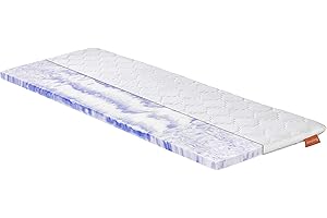 ‎SLEEPLING sleepling 196468 Gelschaum Topper | Gel Memory Foam Topper | orthopädische Matratzenauflage | für alle Matratzen und Betten | Made in EU | Ökotex | Waschbar 60 Grad | 90 x 190 x 6 cm, weiß