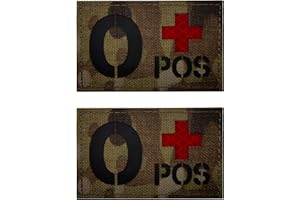APBVIHL O POS O+ Positif Groupe sanguin Infrarouge IR Réfléchissant Laser Cut Patchs Appliques Morale Tactique Militaire DIY Emblème Brassard Badges Décoratif Patch