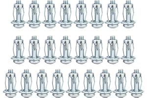 predolo 25 pezzi jack dadi viti ancoraggi tasselli a parete cavi tasselli bullone di espansione vite petalo per cartongesso decorazione armadio installazione, 6x25