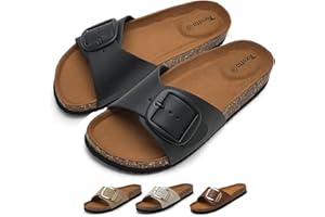 Torotto Pantoletten Damen Sandalen Latschen Schlappen Hausschuhe Bequeme Verstellbare Schnalle