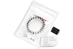 (Lot de 50 pièces) Chanzon SMD TVS Diodes SMBJ5.0A SMBJ5.0 600W 5V SMB (DO-214AA) Canal unidirectionnel 600 Watt 5 Volt