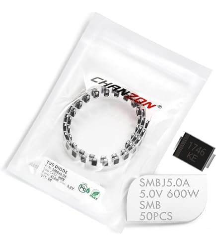 Diodi TVS SMAJ5.0A - Confezione Da 50 Pezzi - Protezione Da Sovratensioni 5V 400W