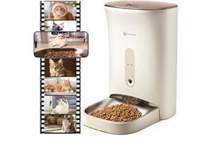 Amicura F1 Pro Futterautomat Mit 2K Kamera & 2.4G/5G Dual-WiFi, 4.5L Automatischer Futterspender Mit 160° Nachtsicht, Anti-Blockade-System, 3-Fach Frischeschutz & APP-Steuerung Für Katzen