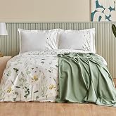 Karaca Home Herbal %100 Pamuk &Ccedil;ift Kişilik Nevresim Pike Set Beyaz