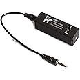 FeinTech ATG00101 Audio Masse-Trennglied Mantelstrom-Filter, 3,5 mm Klinke beseitigt Brummen schwarz