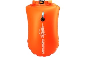 ‎LIMITLESSXME Fox & Fish Swimming Buoy & Dry Bag incl. Free mobile phone case — safety when swimming, open water and triathlon. Valuable at the lake. Swimming Buoy, Swim Bubble, Inflatable swimming buoy.