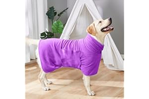 Zorela Dog Drying Coat, 400gsm Microfibre Towel Robe Dog Drying Robe, Super Absorbent & Fast Drying Dressing Gown Bathrobe for Dogs After Bath, Swim, Wet Walk