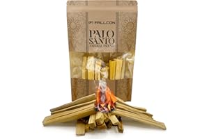 FALLCON F Palo Santo Incienso Natural de 14 a18 Palitos - 125 Gramos Palos XL con 3X Mayor Duracion - para Quemar Madera Sagrada Madera 100% Natural - Incluye Bolsa de Almacenamiento Antihumedad.