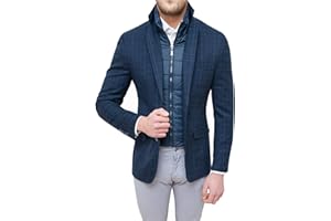 EVOGA Giacca Uomo Sartoriale Blazer Invernale Slim Fit Elegante