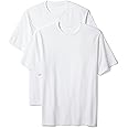 Amazon Essentials Herren T-Shirt mit kurzen Ärmeln und Rundhalsausschnitt in normaler Passform, 2er-Pack