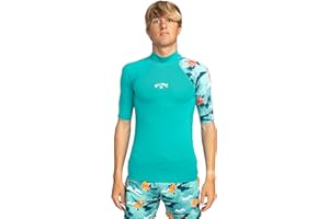 BILLABONG Men's Contrast Allover Ss Rash Guard Set (Pack of 1)