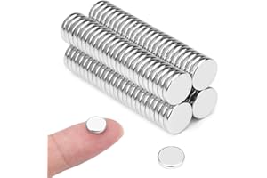 LUMINARYLAIR 100 Piezas Mini Imanes Redondos, 8 x 2mm Imanes Pequeños, Redondo Imán Potente, Mini Imán de Tierras Raras Imanes, Imanes Potentes Pequeños, para Artesanías, Manualidades, Puerta, Pizarra, Nevera