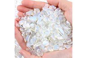 XIANNVXI Opalite Crystal Chips Opalite Stones Healing Crushed Opal Stones Tumbled Crystal Bulk Gemstones Reiki Irregular Crushed Opal Crystals 250g 0.55lbs