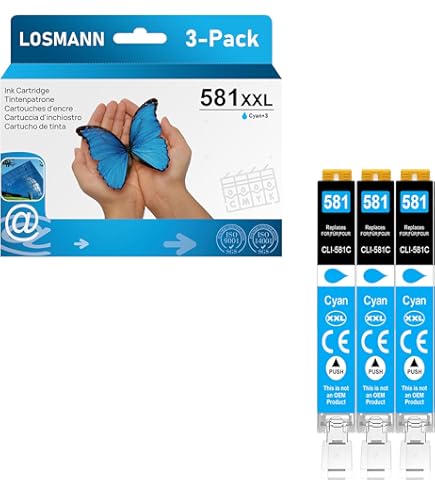 Hepta Print 5 Cartucce Compatibili Con Canon PGI-580 CLI-581 XXL Cartucce Per Canon Pixma TR8550 TS705 TS6150 TS6250 TS6350 TS6351 TR7500 TR7550 TR8500 TS9550 TS8350 TS8351 TS8351 TS8351 TS8 TS8351 - Foto 3