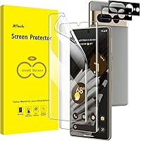 JETech Skärmskydd för Google Pixel 7 Pro med Kameralinsskydd, Screen Protector Flexibel TPU Film, Fingeravtryck ID Kompatibel