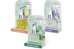 AMBAR PERFUMS Ambar Botanic - Esencias Eco para humidificador. 3 ud x 30 ml.