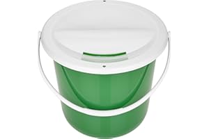 MY CHARITY BOXES Plastic Coin Collection Bucket with Removable lid and Handle Charity Donation Collection Money Box Pail for Fundraising with top Slot for Tickets raffles and Money (Green) Pack of 3