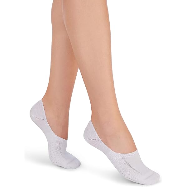6 Paia Calzini Invisibili Donna – Antiscivolo, Senza Cuciture, Con Imbottitura, Taglia 36-40, Nero E Pelle, Perfetti Per Scarpe Basse, Ballerine E Mocassini