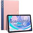 C idea 10.1 inch Android Tablet PC, Android 12 Tablet 5G Tablet Dual SIM Octa-Core 8GB RAM 512GB ROM, 2K Screen, 10000mAh Battery with Bluetooth, Keyboard & Stylus CM8500 Plus(Rose Gold)
