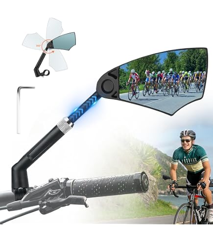 Specchietti Retrovisori Per Bici - Paio Universale Destro E Sinistro - Alluminio E Plastica - OYAJIA Neri