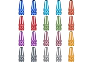 Classicseali 20pcs Bike Valve Caps,Aluminum Presta Valve Caps, Corrosion Resistant, French Valves Alloy Bike Dust Cap for MTB Road Racing Bicycle,10 Colors