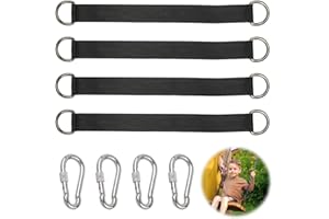 PROTA Swing Hanging Kit Hängematte, 4 Stücke Schaukel Befestigung Hängematte Befestigung Baumschaukelgurte Hängeset mit 4 D-Ringen für Indoor Outdoor Schaukel Hängematten