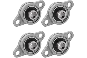 NAKUPENDA Pillow Block Bearing Housing Bearing 4 Pieces Flange Bearings Rhombic Flange Bearings Self-Aligning Pillow Block Ball Bearing Block Flange Bearing Ball Bearing Block (10 mm Inner Diameter)