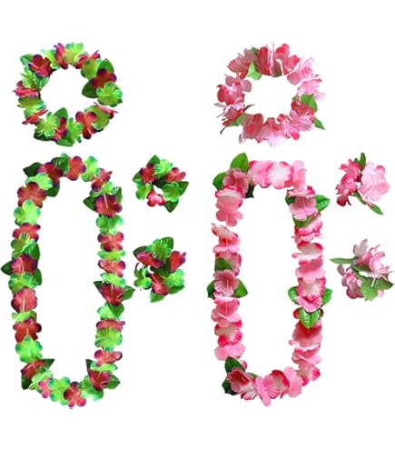 Accessoires Hawaï Rouge, Accessoires De Fête Pour Tous Vos Déguisements