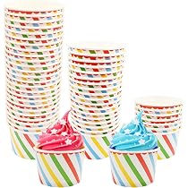 100 Coupes à Glace En Papier MATICAN 155 Ml - Bols Jetables Pour Desserts Chauds Et Froids - Noir