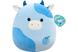 Squishmallows SQCR06624 - Rutanya krowa 30 cm, oficjalny plusz Jazwares, super miękka przytulanka