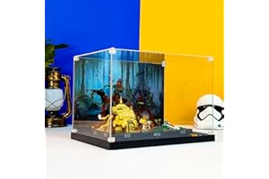 SWDZ Vitrine für Lego Dagobah Jedi Training Diorama 75330, Acryl-Vitrine für Lego 75330 (Modell Nicht im Lieferumfang enthalten), Größe: 35 x 25 x 20 cm (Gemalter Stil)