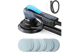 RAYBAO Random Orbital Sander 3.0mm - Electric Brushless Motor 350W - Orbital Sanders 150mm - Low Vibration - 6 Variable Speed (MAX 10000RPM) Sander for Wood Working, 10 Sanding Discs