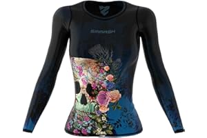 SMMASH Sportiva Maglia a Compressione da Donna, Magliette Manica Lunga Palestra Yoga, Camicia Funzionale, Maglie Sportivi, Materiale Antibatterico, Prodotto nell'Unione Europea