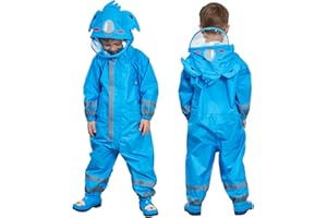 JinBei Impermeabile Bambino Pioggia Poncho Antipioggia Tuta Giacca Bambina Bambini Cappuccio Ragazze Ragazzi Animale Modello Portatile Jogging di Un Pezzo Impermeabili Unisex 3-10 Anni