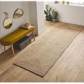 The Home Talk Jute Runner Rug 75 x 180 CM or 2.5' x 6' - Handmade Natural Indoor Jute Rug for a Rustic or Bohemian Style - Du