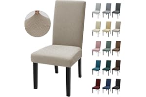Ystyle Fundas Sillas De Comedor Pack 4, Fundas Sillas Ajustables, Funda para Sillas Elástica, Funda para Silla, Funda Protectora Sillas, Fundas Decorativas Sillas Altas, Caqui