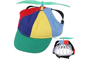 Gupcaqosjw Pet Propeller Hat, 20-60 cm Colourful Propeller Hat, Funny Propeller Cap, Dog Propeller Hat, Helicopter Cap, Helicopter Cap, Baseball Cap, Dog Hat, Cat Hat