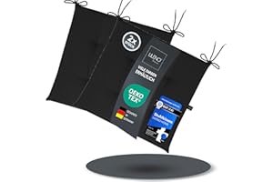 ‎LILENO HOME LILENO HOME 2er Set Stuhlkissen Schwarz (40x40x4,5 cm) - Sitzkissen für Gartenstuhl, Küche oder Esszimmerstuhl - UV-beständige Indoor u. Outdoor Stuhlauflage als Stuhl Kissen (Laura FUM)